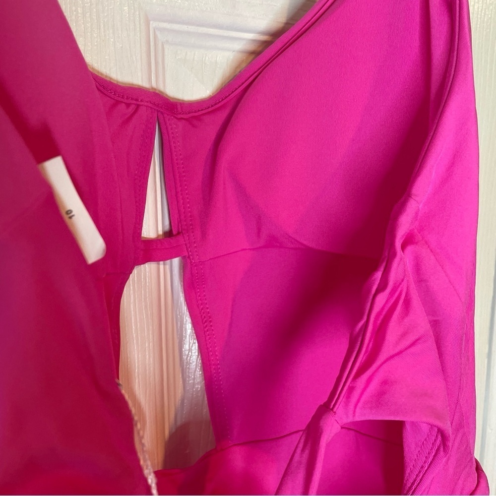 Trina Turk Monaco Halter One Piece Swimsuit Rose Size 10 - Picture 9 of 14